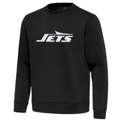 New York Jets Jackets^Men's Antigua Black Relevant Lightweight Pullover Sweatshirt