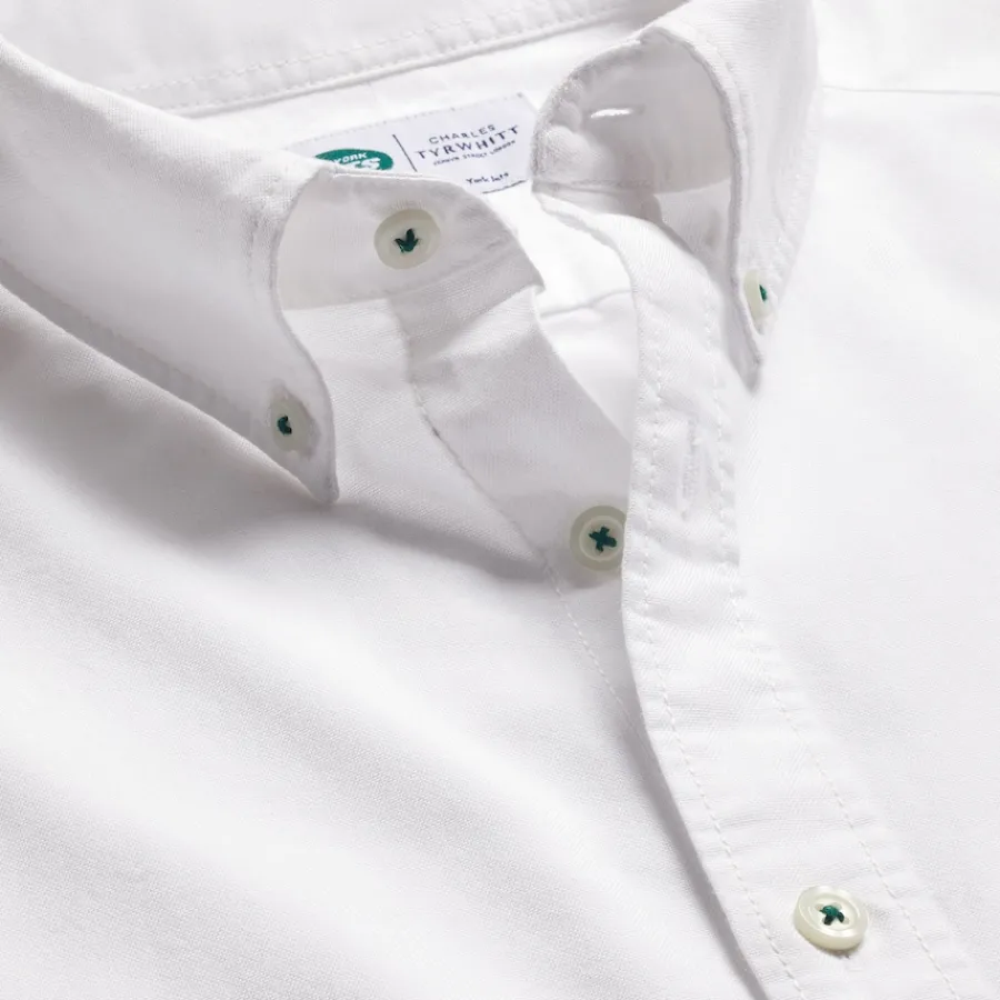 New York Jets Sweaters & Dress Shirts^Men's Charles Tyrwhitt White Slim Fit Oxford Button-Down Shirt
