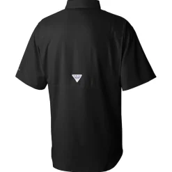 New York Jets Polos | Sweaters & Dress Shirts^Men's Columbia Black Tamiami Omni-Shade Button-Down Shirt