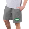 New York Jets Underwear & Sleepwear^Men's Concepts Sport Charcoal Quest Knit Jam Shorts