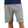 New York Jets Shorts & Pants^Men's Concepts Sport Gray Throwback Logo Mainstream Terry Shorts