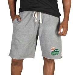 New York Jets Shorts & Pants^Men's Concepts Sport Gray Mainstream Tri-Blend Shorts