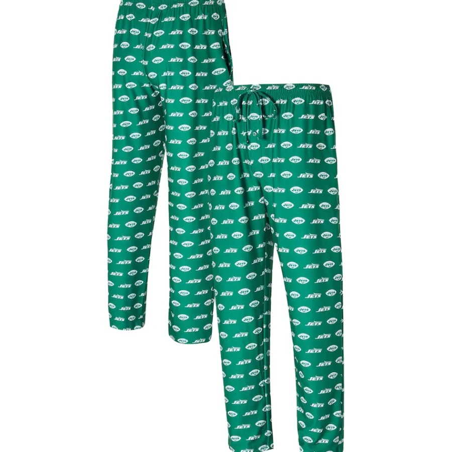 New York Jets Underwear & Sleepwear^Men's Concepts Sport Green Record Allover Print Knit Pants
