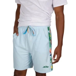 New York Jets Shorts & Pants^Men's Concepts Sport Light Blue Curate Knit Shorts