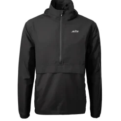 New York Jets Jackets | Sweatshirts & Fleece^Men's Cutter & Buck Black Monochromatic Logo Charter Eco Recycled Half-Zip Anorak Jacket