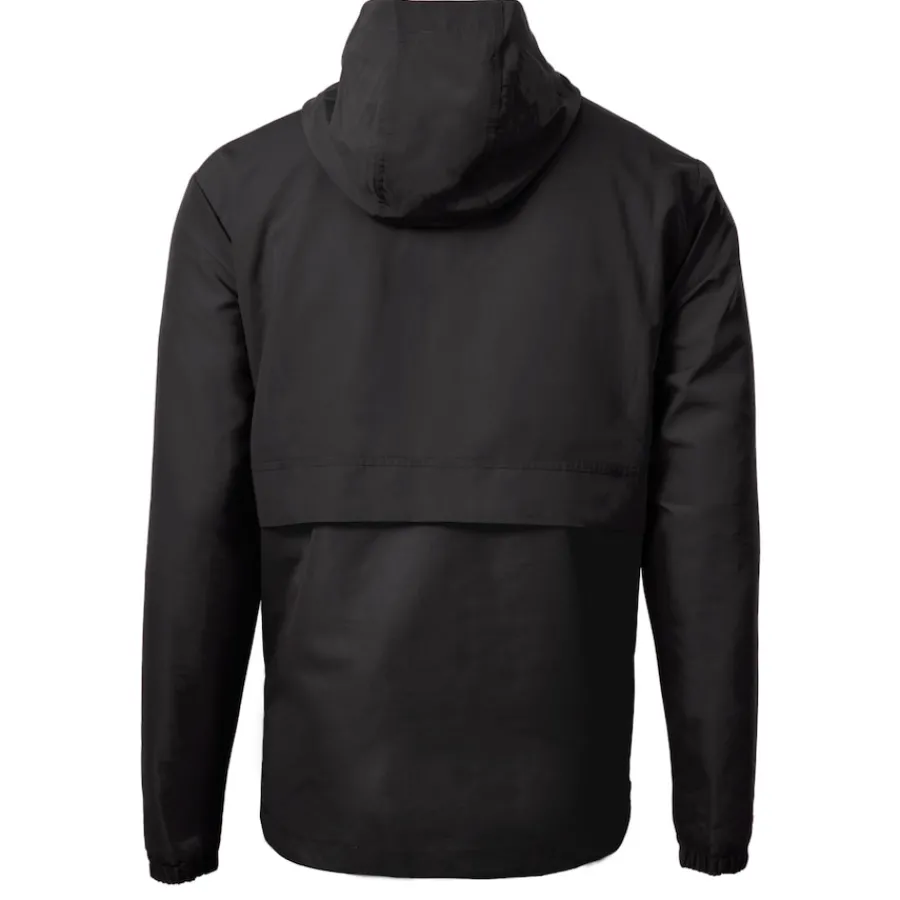 New York Jets Jackets | Sweatshirts & Fleece^Men's Cutter & Buck Black Helmet Charter Eco Recycled Half-Zip Anorak Jacket
