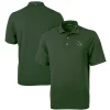 New York Jets Polos^Men's Cutter & Buck Hunter Green Helmet DryTec Virtue Eco Pique Recycled Polo
