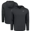 New York Jets Sweaters & Dress Shirts^Men's Cutter & Buck Black Monochromatic Logo Coastline Epic Comfort Eco Recycled Long Sleeve Hoodie T-Shirt