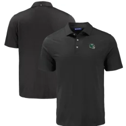 New York Jets Polos^Men's Cutter & Buck Black Helmet Coastline Epic Comfort Eco Recycled Polo
