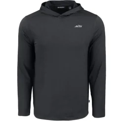 New York Jets Sweaters & Dress Shirts^Men's Cutter & Buck Black Monochromatic Logo Coastline Epic Comfort Eco Recycled Long Sleeve Hoodie T-Shirt