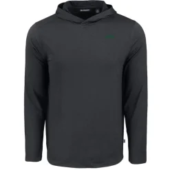 New York Jets Sweaters & Dress Shirts^Men's Cutter & Buck Black Primary Logo Coastline Epic Comfort Eco Recycled Long Sleeve Hoodie T-Shirt