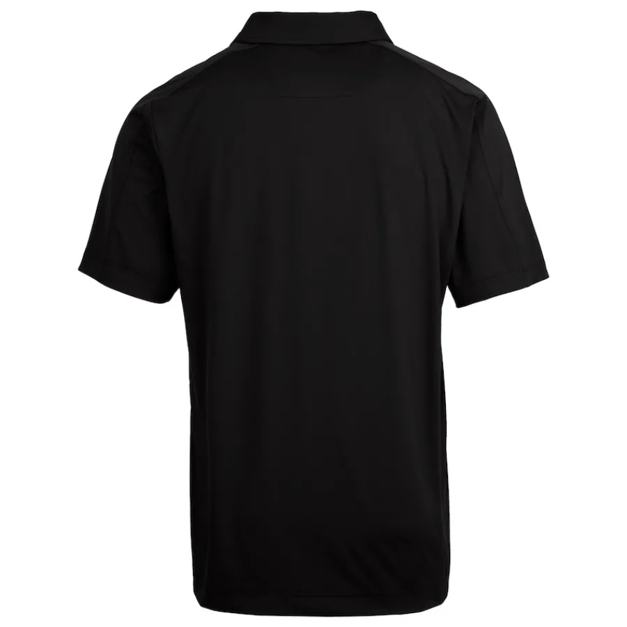 New York Jets Polos | Big & Tall^Men's Cutter & Buck Black Primary Logo Big & Tall Prospect Eco Textured Stretch Recycled Polo