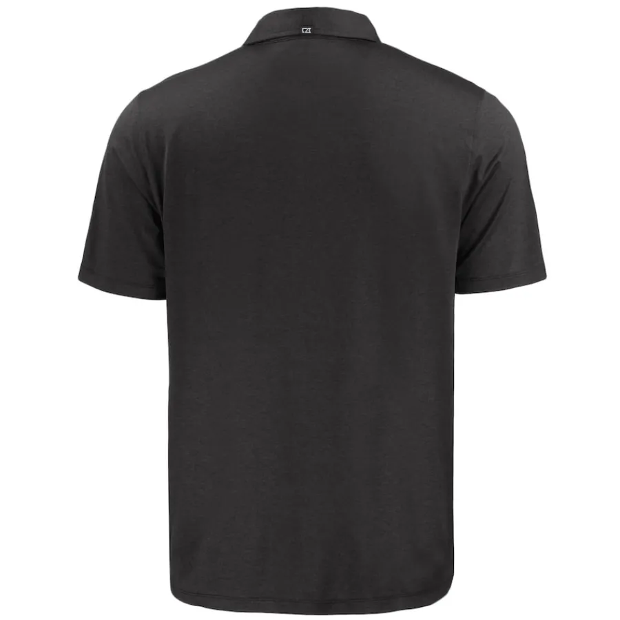 New York Jets Polos^Men's Cutter & Buck Black Primary Logo Coastline Epic Comfort Eco Recycled Polo