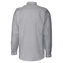 New York Jets Sweaters & Dress Shirts^Men's Cutter & Buck Charcoal Throwback Logo Big & Tall Long Sleeve Stretch Oxford Button-Down Shirt
