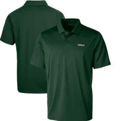 New York Jets Polos^Men's Cutter & Buck Green Throwback Logo Prospect Textured Stretch Polo