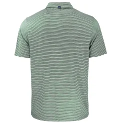 New York Jets Polos^Men's Cutter & Buck Green Primary Logo Forge Eco Double Stripe Stretch Recycled Polo