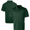 New York Jets Polos^Men's Cutter & Buck Hunter Green Primary Logo Prospect Eco Textured Stretch Recycled Polo