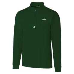 New York Jets Jackets | Sweatshirts & Fleece^Men's Cutter & Buck Hunter Green Primary Logo Traverse Stretch Quarter-Zip Top