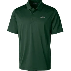 New York Jets Polos | Big & Tall^Men's Cutter & Buck Hunter Green Primary Logo Big & Tall Prospect Eco Textured Stretch Recycled Polo
