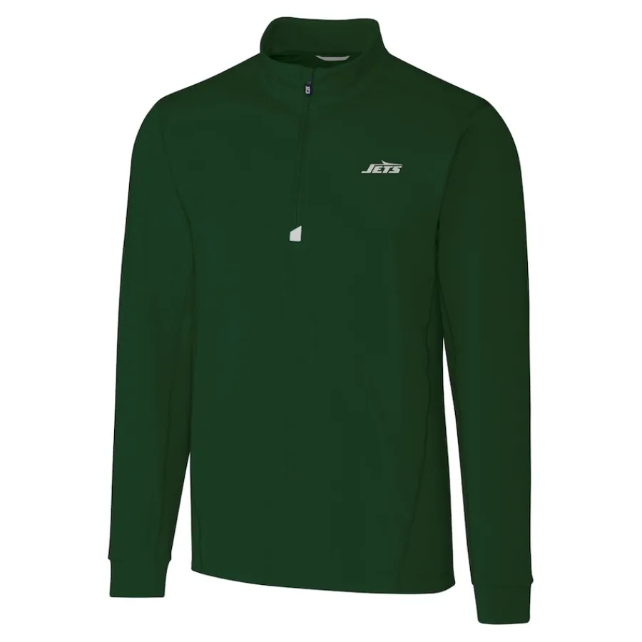 New York Jets Jackets | Sweatshirts & Fleece^Men's Cutter & Buck Hunter Green Primary Logo Traverse Stretch Quarter-Zip Top