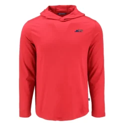 New York Jets Sweaters & Dress Shirts^Men's Cutter & Buck Red Americana Coastline Epic Comfort Eco Recycled Long Sleeve Hoodie T-Shirt