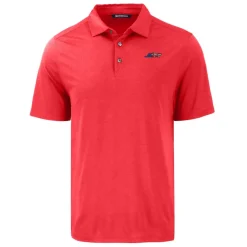 New York Jets Polos^Men's Cutter & Buck Red Americana Coastline Epic Comfort Eco Recycled Polo