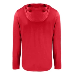 New York Jets Sweaters & Dress Shirts^Men's Cutter & Buck Red Americana Coastline Epic Comfort Eco Recycled Long Sleeve Hoodie T-Shirt