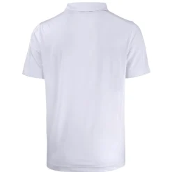 New York Jets Polos^Men's Cutter & Buck White Primary Logo Prospect Eco Textured Stretch Recycled Polo