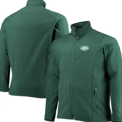New York Jets Big & Tall^Men's Dunbrooke Green Big & Tall Sonoma Softshell Full-Zip Jacket