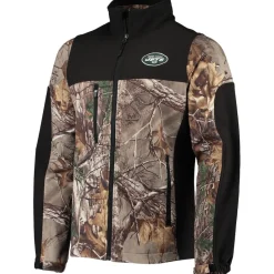 New York Jets Jackets^Men's Dunbrooke Realtree Camo/Black Circle Hunter Softshell Full-Zip Jacket