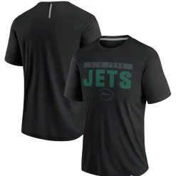 New York Jets T-Shirts | Men^Men's Fanatics Black Defender Blackout T-Shirt