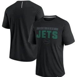 New York Jets T-Shirts | Men^Men's Fanatics Black Defender Blackout T-Shirt