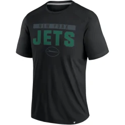 New York Jets T-Shirts | Men^Men's Fanatics Black Defender Blackout T-Shirt