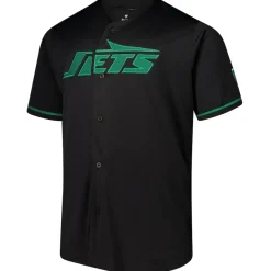New York Jets Sweaters & Dress Shirts | Big & Tall^Men's Fanatics Black Pop Full-Button Jersey