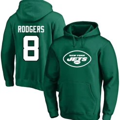 New York Jets Sweatshirts & Fleece | Men^Men's Fanatics Aaron Rodgers Green Big & Tall Fleece Name & Number Pullover Hoodie