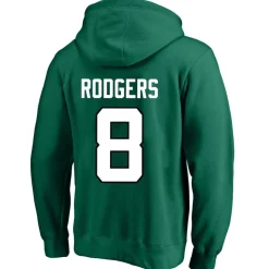 New York Jets Sweatshirts & Fleece | Men^Men's Fanatics Aaron Rodgers Green Big & Tall Fleece Name & Number Pullover Hoodie