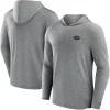 New York Jets Long Sleeved^Men's Fanatics Black Front Office Tech Lightweight Hoodie T-Shirt
