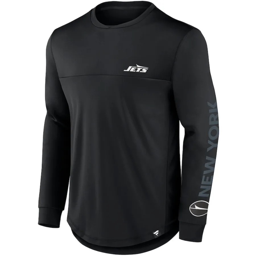 New York Jets T-Shirts | Men^Men's Fanatics Black Blackout Long Sleeve T-Shirt