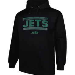New York Jets Big & Tall^Men's Fanatics Black Big & Tall Pop Pullover Hoodie