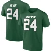 New York Jets T-Shirts | Men^Men's Fanatics Darrelle Revis Green Retired Player Icon Name & Number T-Shirt