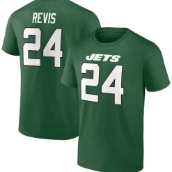 New York Jets T-Shirts | Men^Men's Fanatics Darrelle Revis Green Retired Player Icon Name & Number T-Shirt