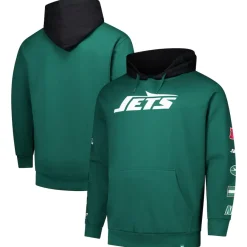 New York Jets Big & Tall^Men's Fanatics Green Big & Tall Patched Out Pullover Hoodie