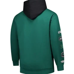New York Jets Big & Tall^Men's Fanatics Green Big & Tall Patched Out Pullover Hoodie