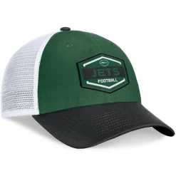 New York Jets Hats | Men^Men's Fanatics Green/Black Bench Trucker Adjustable Hat