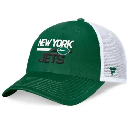 New York Jets Adjustable^Men's Fanatics Green/White Upper Trucker Adjustable Hat