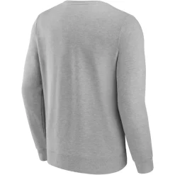 New York Jets Sweatshirts & Fleece | Men^Men's Fanatics Heather Gray Chance Throwback Fleece Pullover Sweatshirt