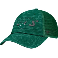 New York Jets Adjustable^Men's Fanatics Heather Green Challenge Trucker Adjustable Hat