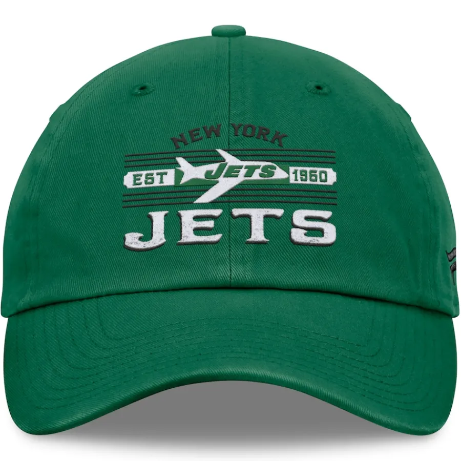 New York Jets Hats | Men^Men's Fanatics Kelly Green Vintage Delay Adjustable Hat