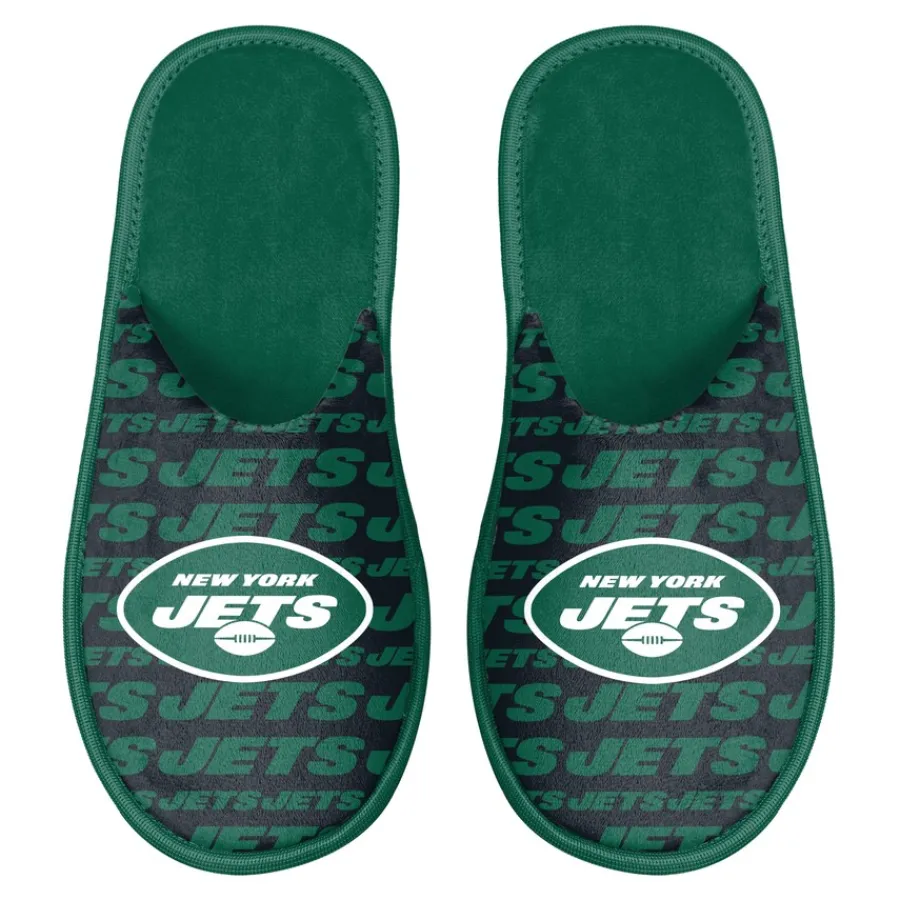New York Jets Shoes & Socks | Underwear & Sleepwear^Men's FOCO Scuff Logo Slide Slippers