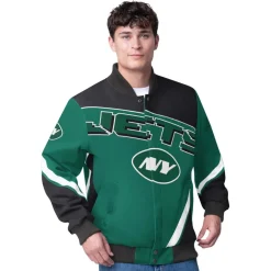 New York Jets Jackets^Men's G-III Extreme Green Maximum Racing Full-Zip Jacket
